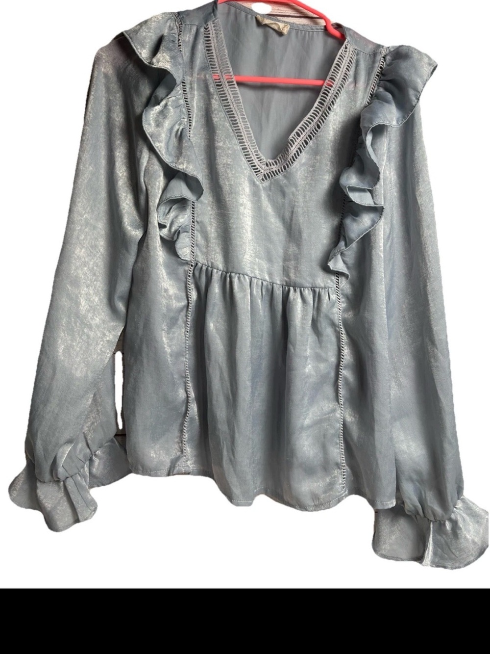 altar’d state Dusty Blue Blouse top Medium Boutique Women’s